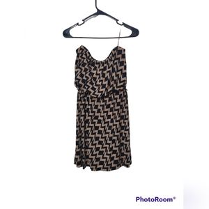 Aztec Strapless mini dress